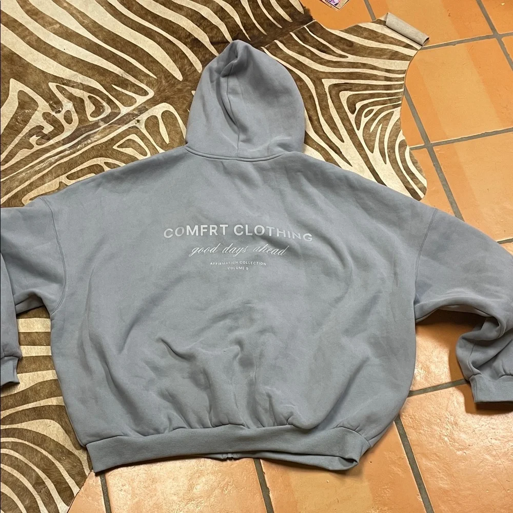 Comfrt Clothing Affirmation Collection‎ Vol 9 Zip Hoodie Blue Oversized 2XL - Picture 7 of 9